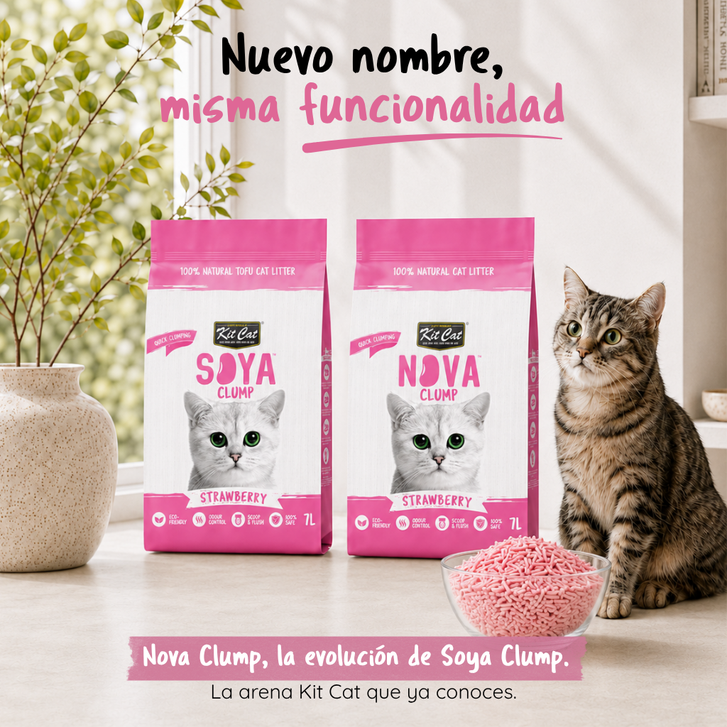 Kit Cat Arena Eco SoyaClump - Strawberry 7 L Litière pour chat