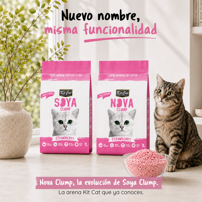 Kit Cat Arena Eco SoyaClump - Strawberry 7 L Litière pour chat