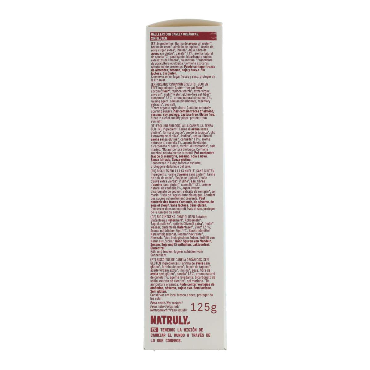 Biscuits bio à la cannelle Natruly 125 g