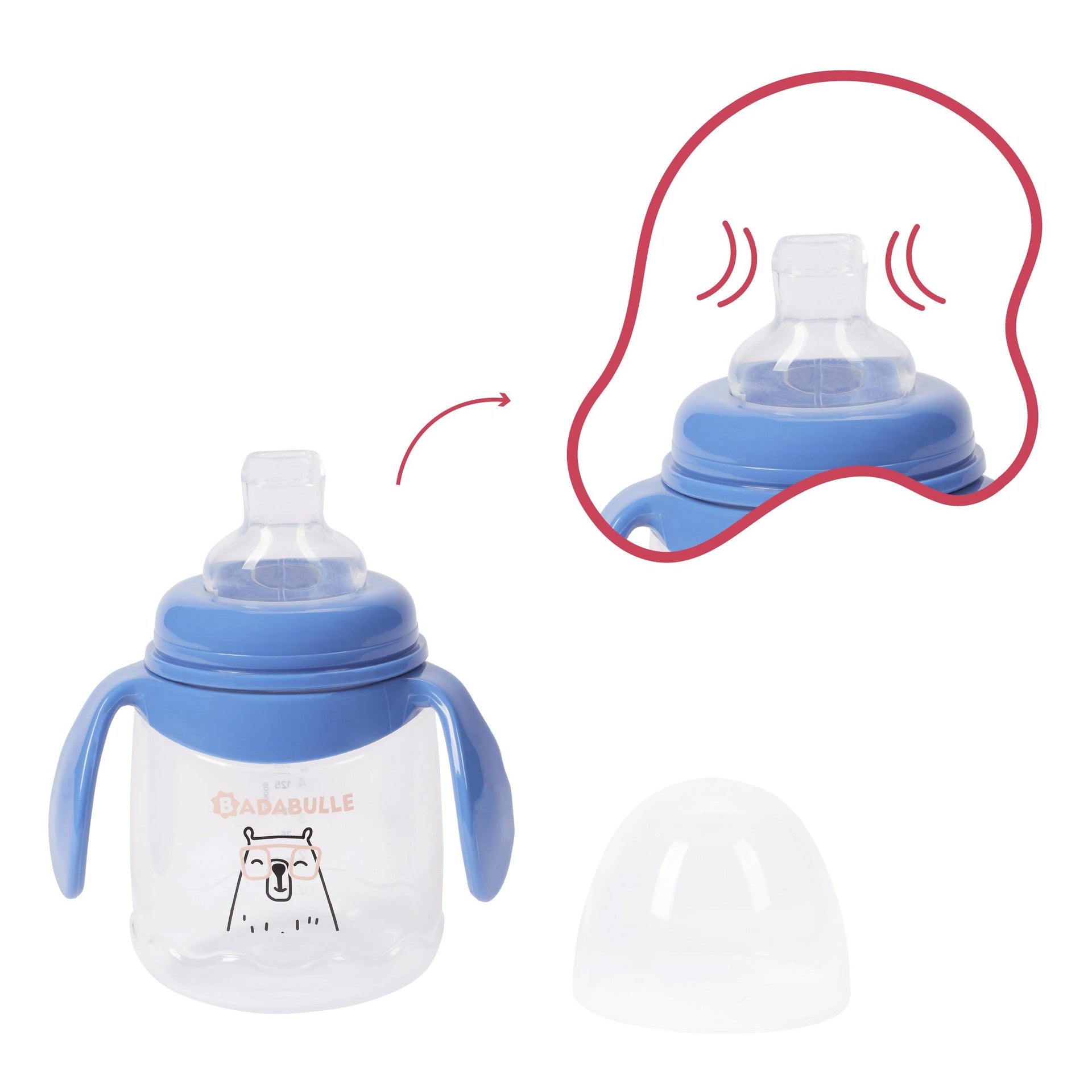Lote de 2 tazas Antifugas Badabulle