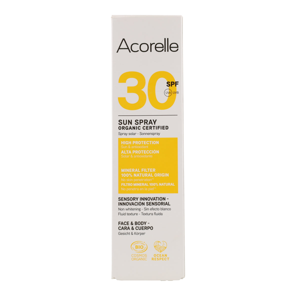 Spray solaire SPF 30 Acorelle 100 ml
