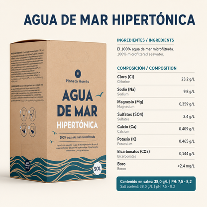 Planeta Huerto Eau de mer hypertonique 20 L