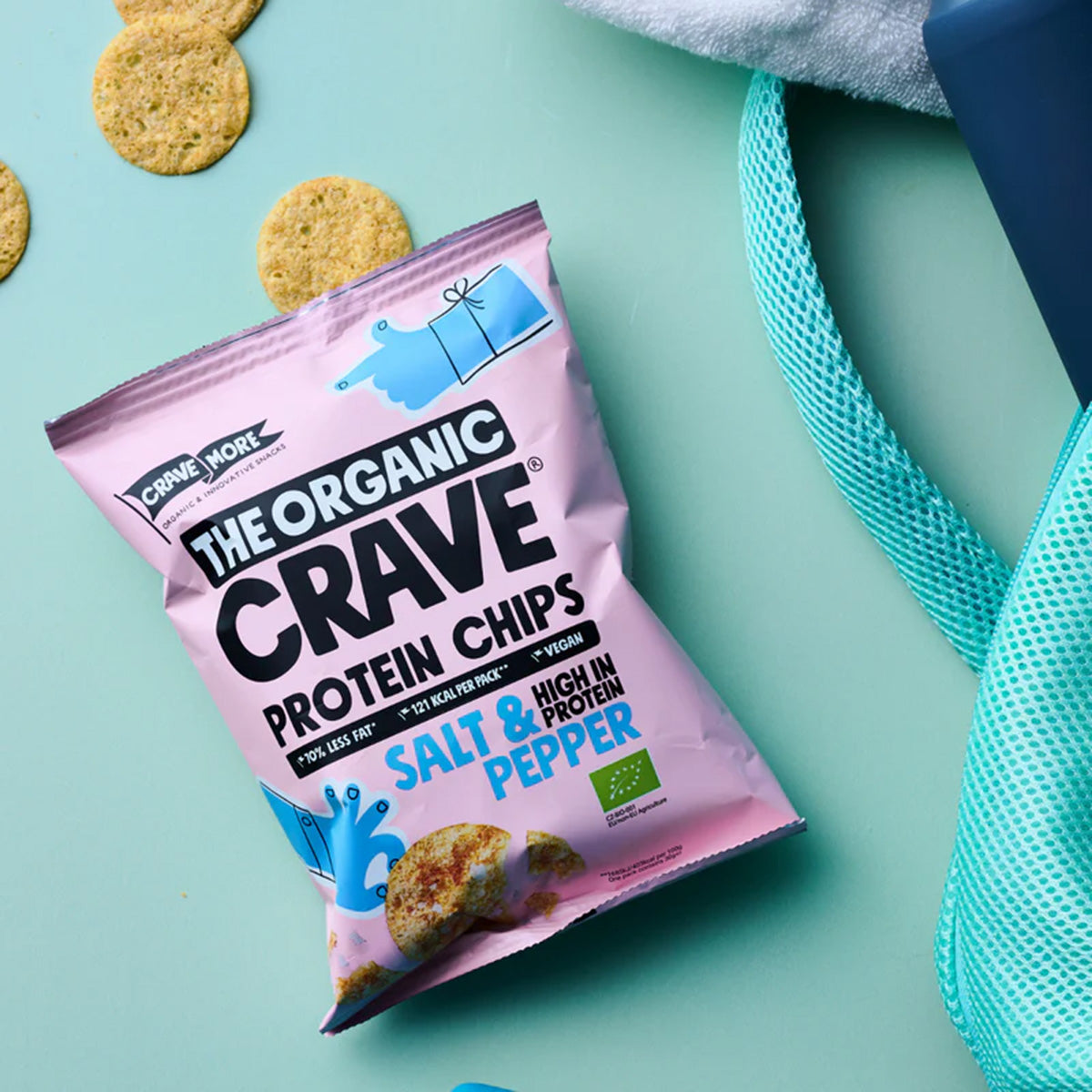 Chips Proteicos de Lentejas Salt & Pepper The Organic Crave 75 g