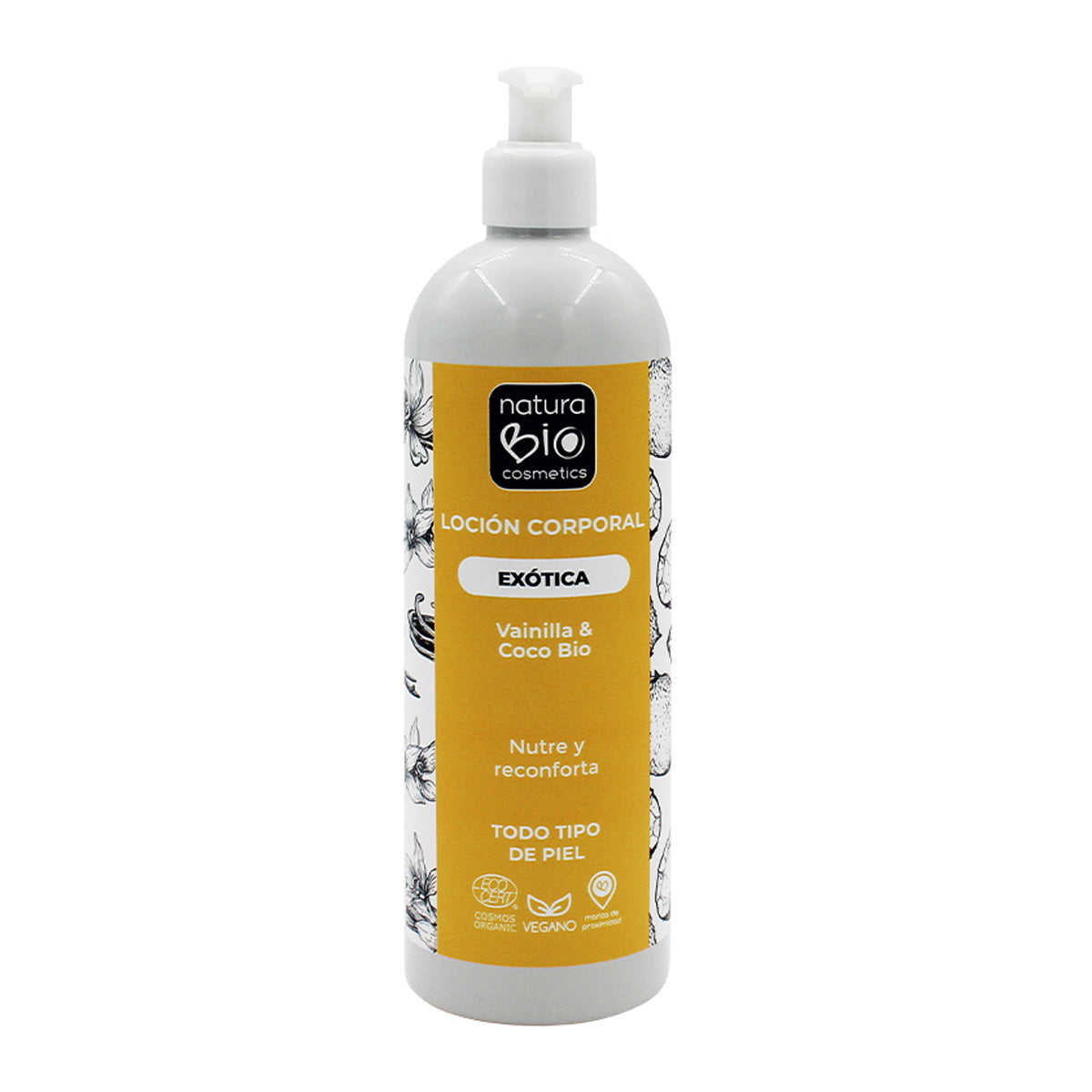 Loción corporal exótica Vainilla & Coco Bio 500 ml NaturaBIO