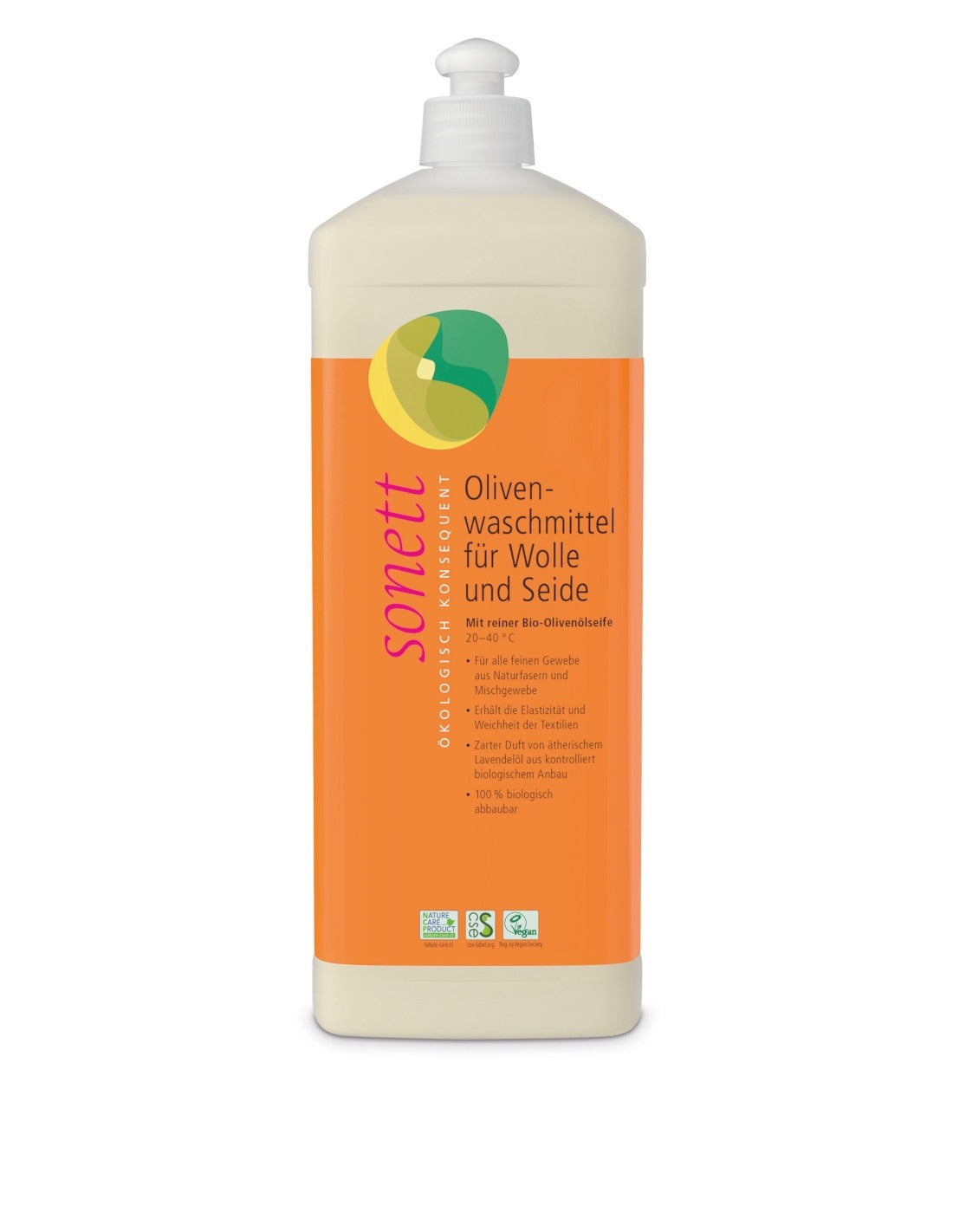 Lessive à l'huile d'olive Sensitive pour laine et soie Sonett 1 litre