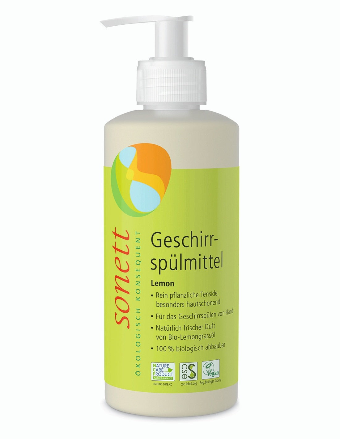 Distributeur de liquide vaisselle citron à la main Sonett 300 ml