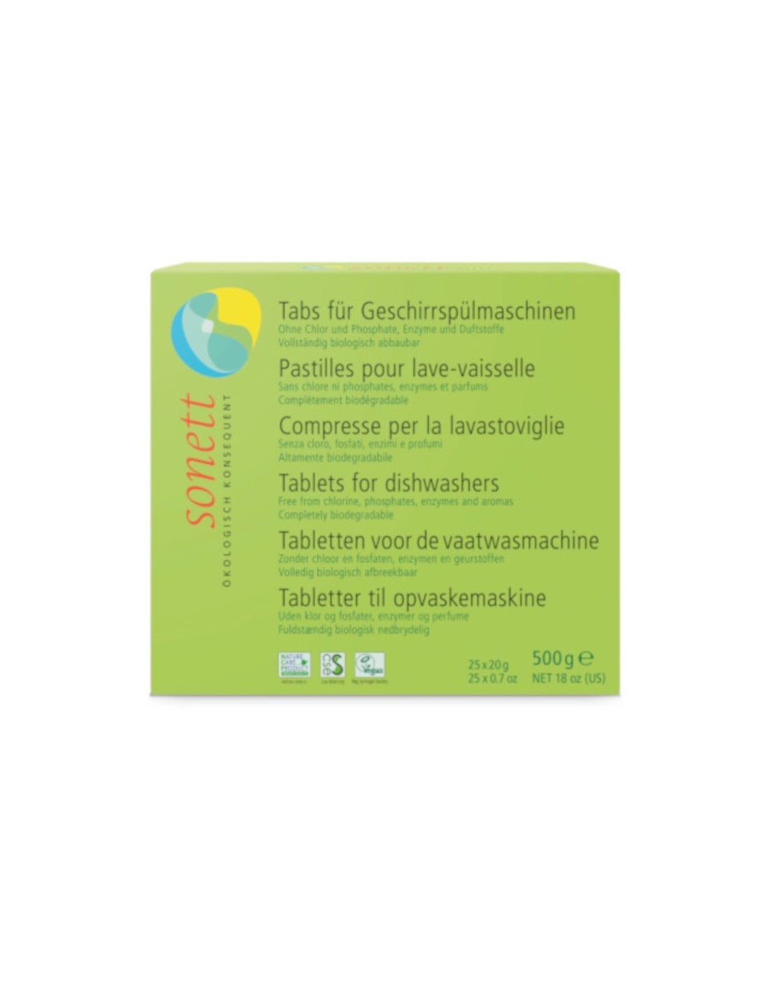 Tablettes pour lave-vaisselle Sonett, 25 tablettes de 20g