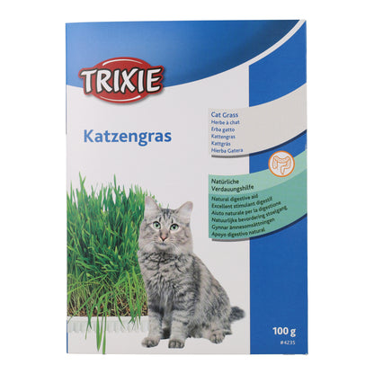 Herbe à chat avec plateau Trixie 100 g