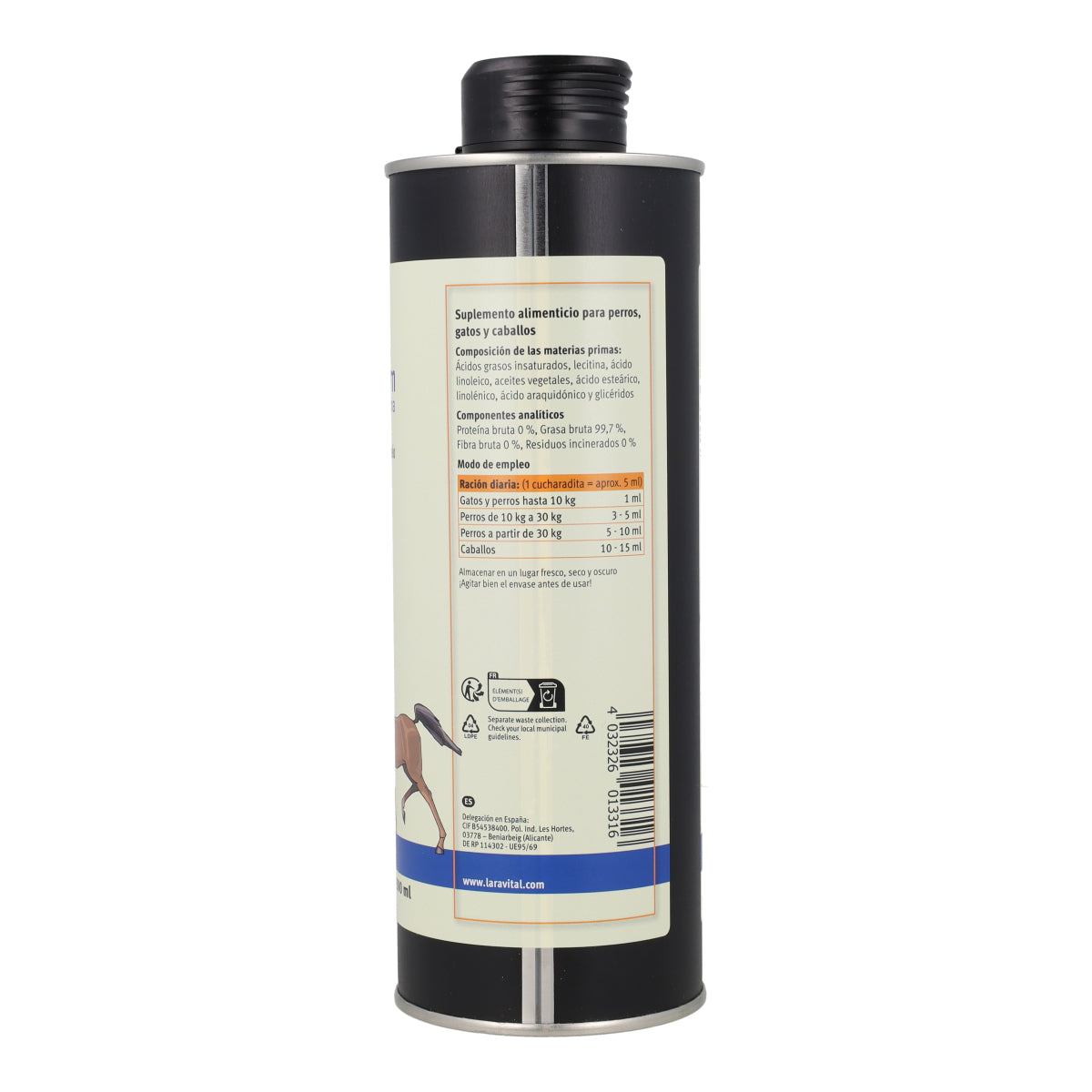 Lupo Derm Huile 500 ml + Lécithine pour Pelage et Peau