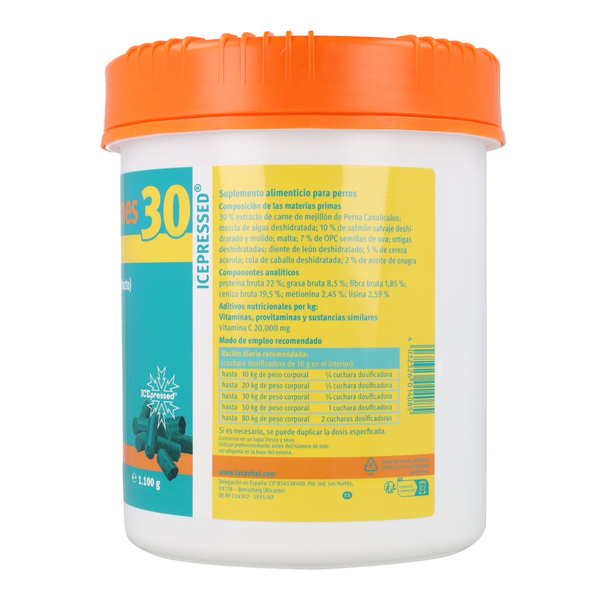 Lupo Gelenk30 Granulés 1100 g Chondroprotecteur Naturel en Granulés pour Chiens