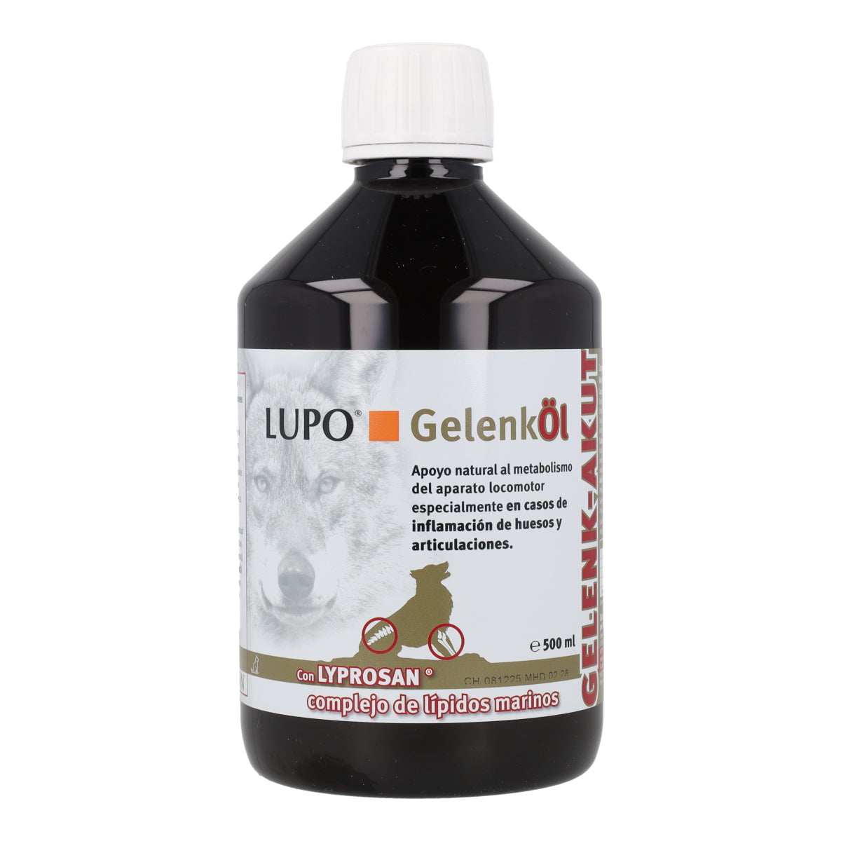 Lupo Gelenköl Huile Chondroprotectrice pour Chiens Lopusan 500 ml