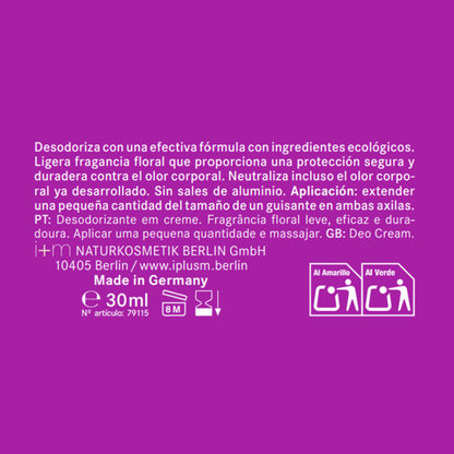 Déodorant crème Floral 24h I+M 30ml