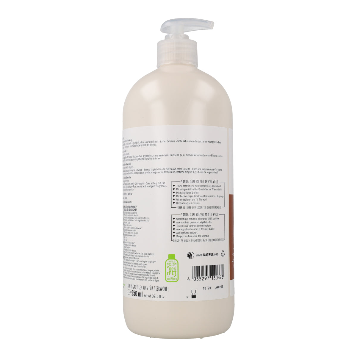Gel douche BIO à la noix de coco et à la vanille Sante 950 ml