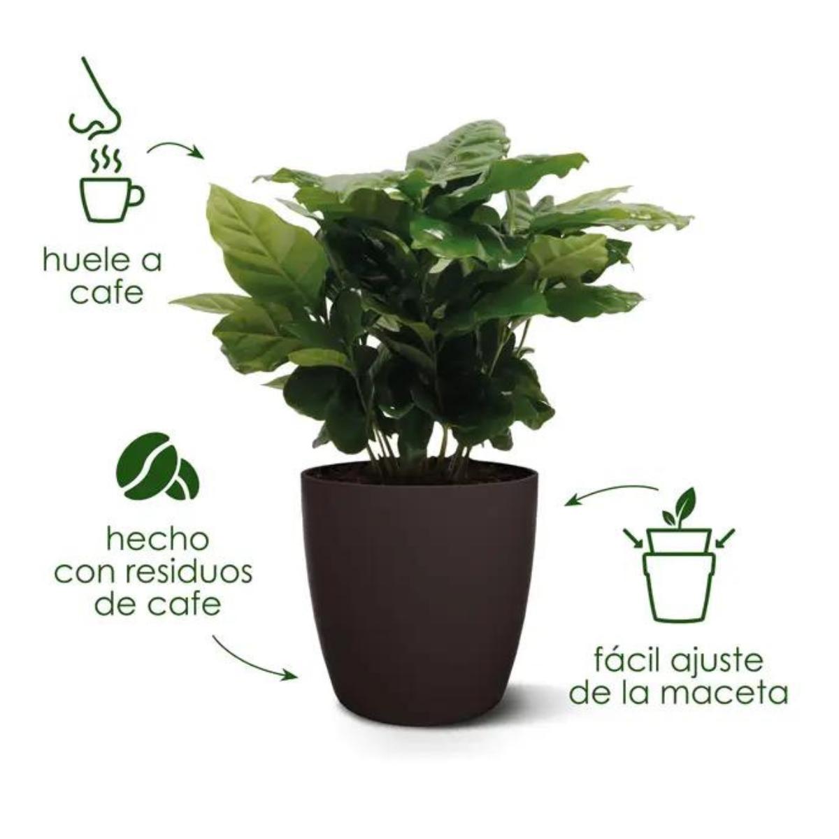 Macetero reciclado Coffee Collection Round Elho 22 cm