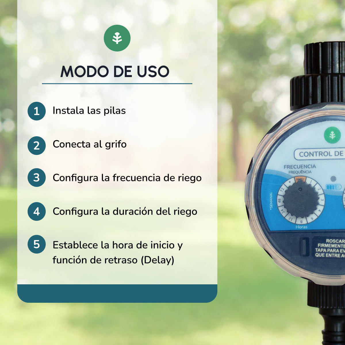 Programador de Riego estanco Planeta Huerto 0-6 bar