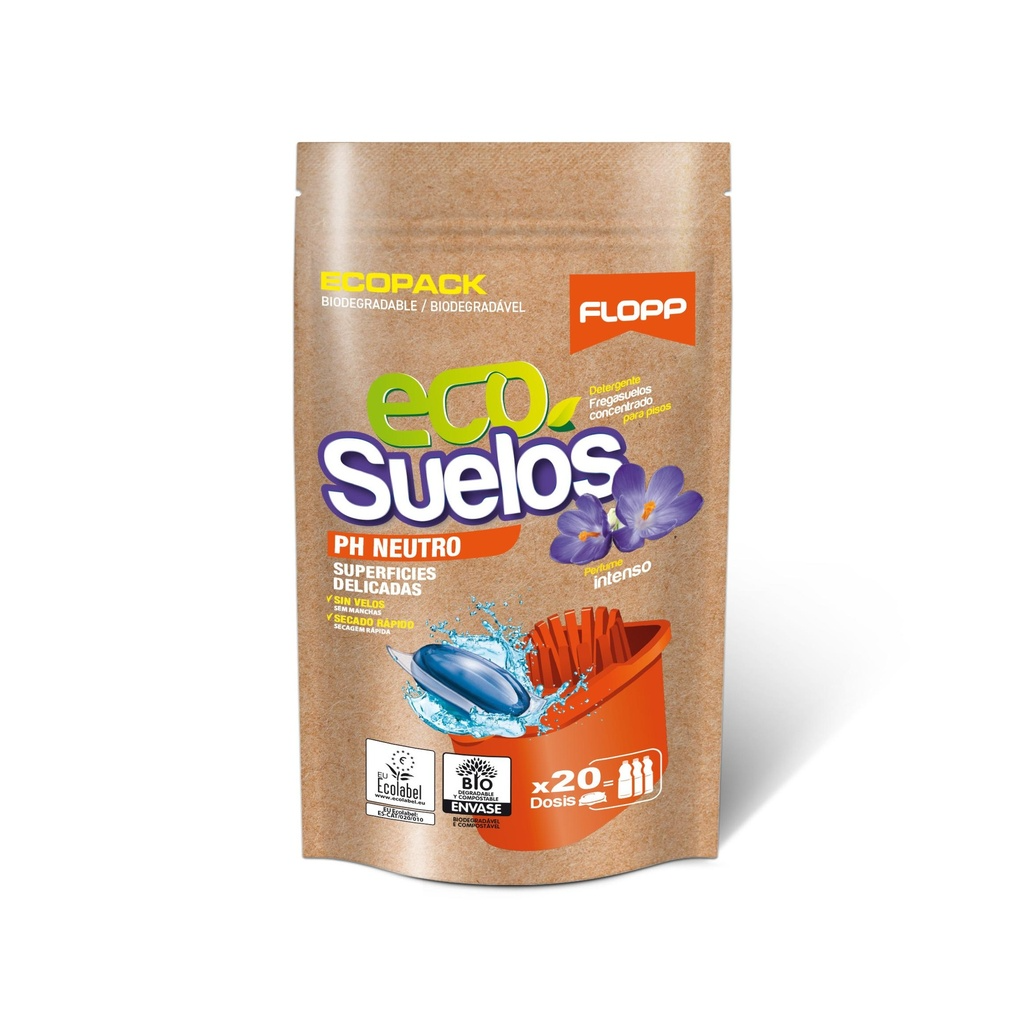Limpia suelos ECO Ph neutro doypack Flopp 20caps