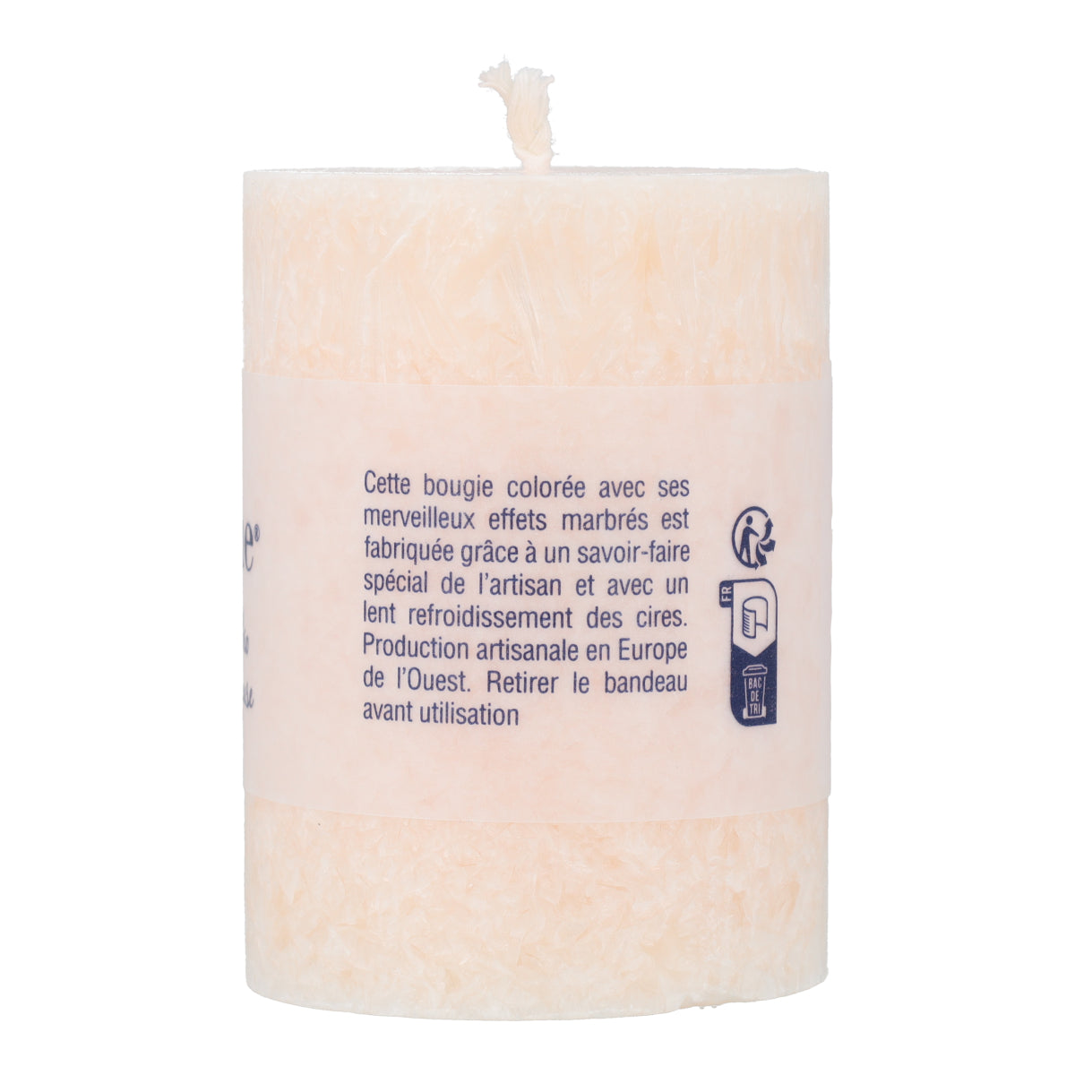Petites bougies cylindriques ivoire 56 x 80 mm 174 g Bleues 6 pièces