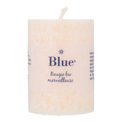 Petites bougies cylindriques ivoire 56 x 80 mm 174 g Bleues 6 pièces