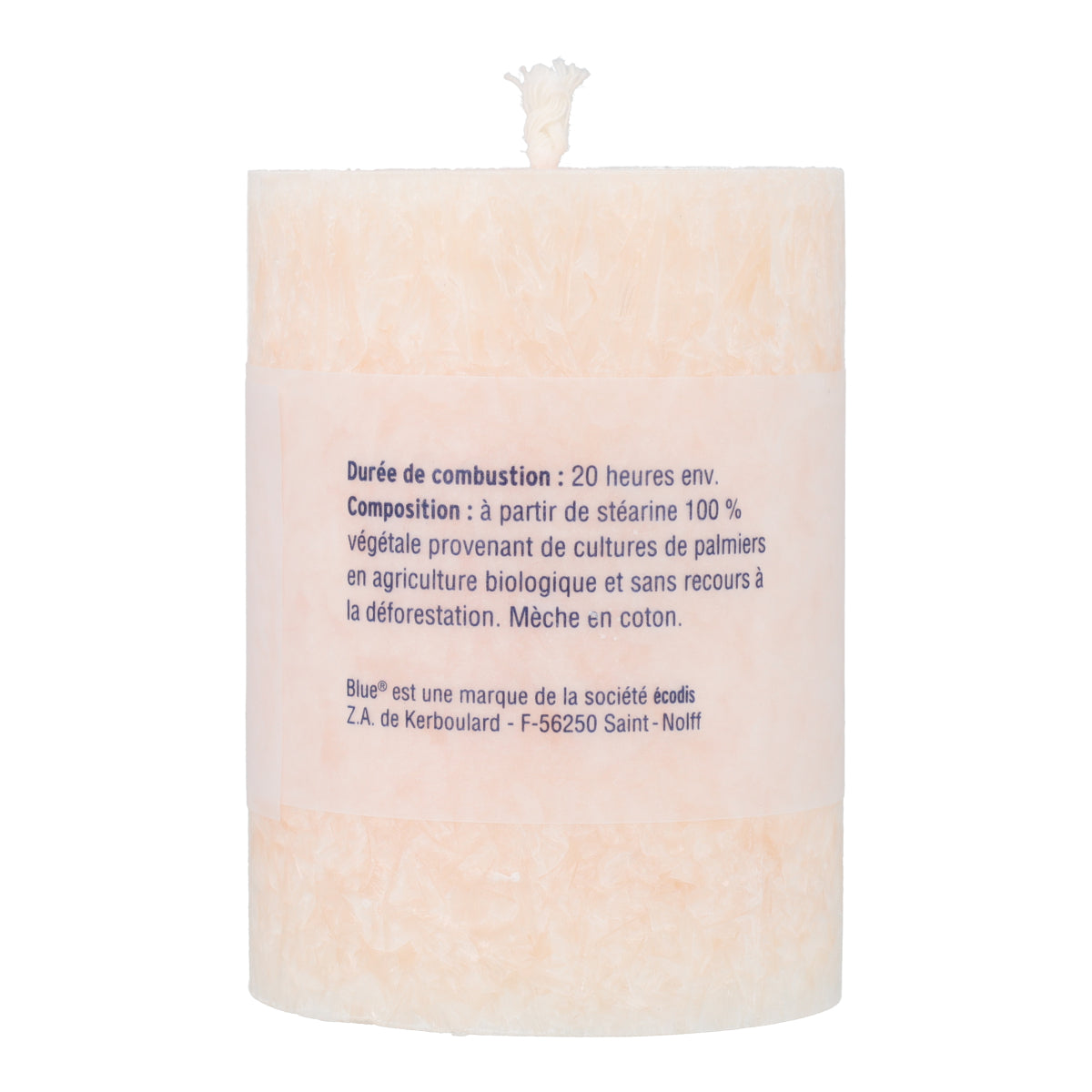 Petites bougies cylindriques ivoire 56 x 80 mm 174 g Bleues 6 pièces