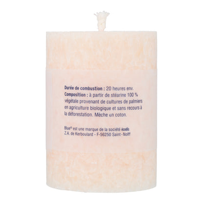 Petites bougies cylindriques ivoire 56 x 80 mm 174 g Bleues 6 pièces