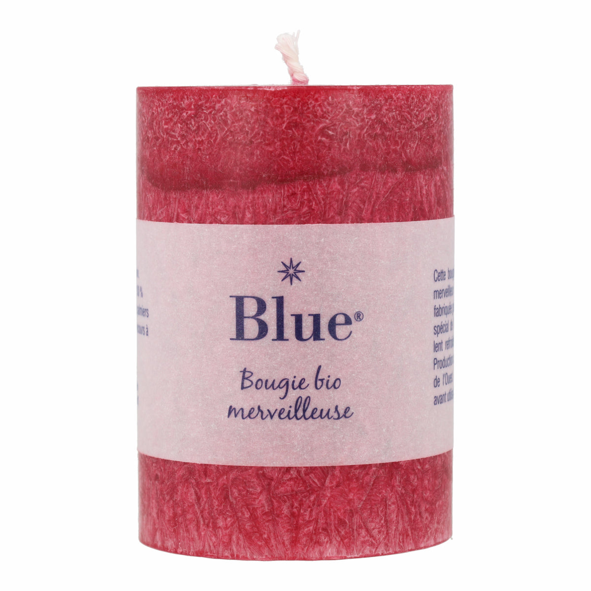 Petite bougie cylindrique rouge 56 x 80 mm 174 g Blue 6 pièces