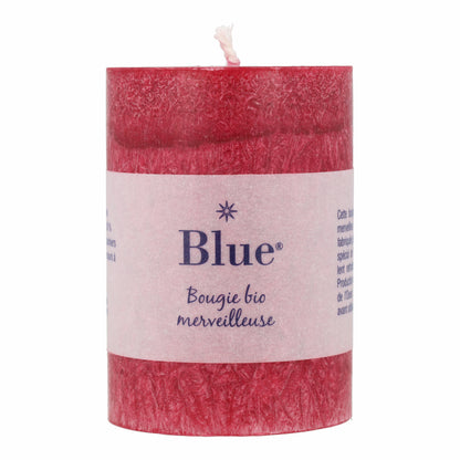 Petite bougie cylindrique rouge 56 x 80 mm 174 g Blue 6 pièces