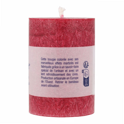 Petite bougie cylindrique rouge 56 x 80 mm 174 g Blue 6 pièces