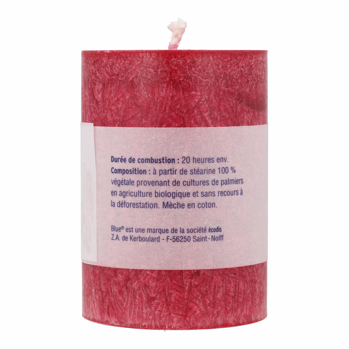 Petite bougie cylindrique rouge 56 x 80 mm 174 g Blue 6 pièces