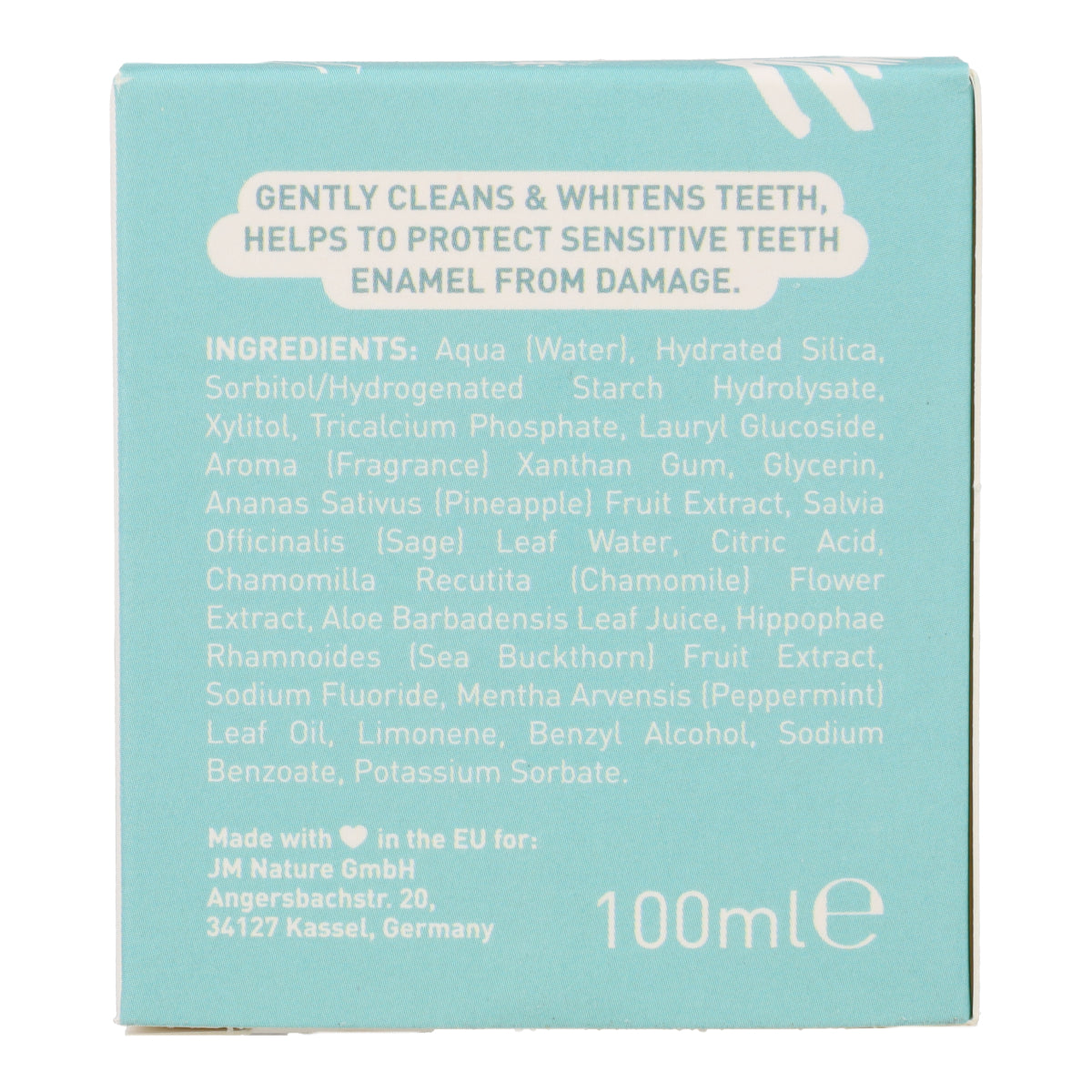 Dentifrice White pot en verre avec fluor 100ml