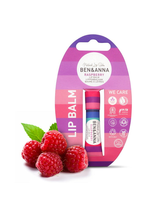 Baume à lèvres écologique Framboise zéro déchet Ben&Anna 6g