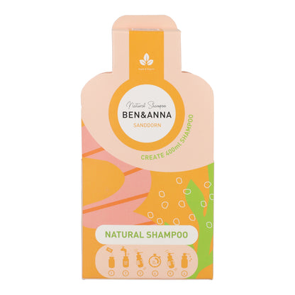 Shampoing Argousier Ben & Anna paillettes sèches à diluer dans l'eau 2x20g=400ml
