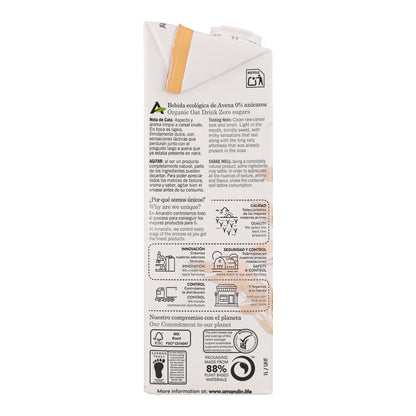 Boisson Avoine 0% Sucres Bio Amandin 1L