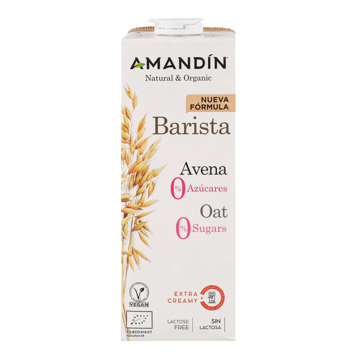 Boisson à l'Avoine Barista 0% Sucres Bio Amandin 1L