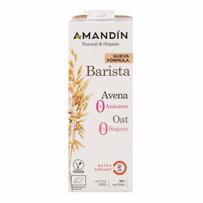 Boisson à l'Avoine Barista 0% Sucres Bio Amandin 1L