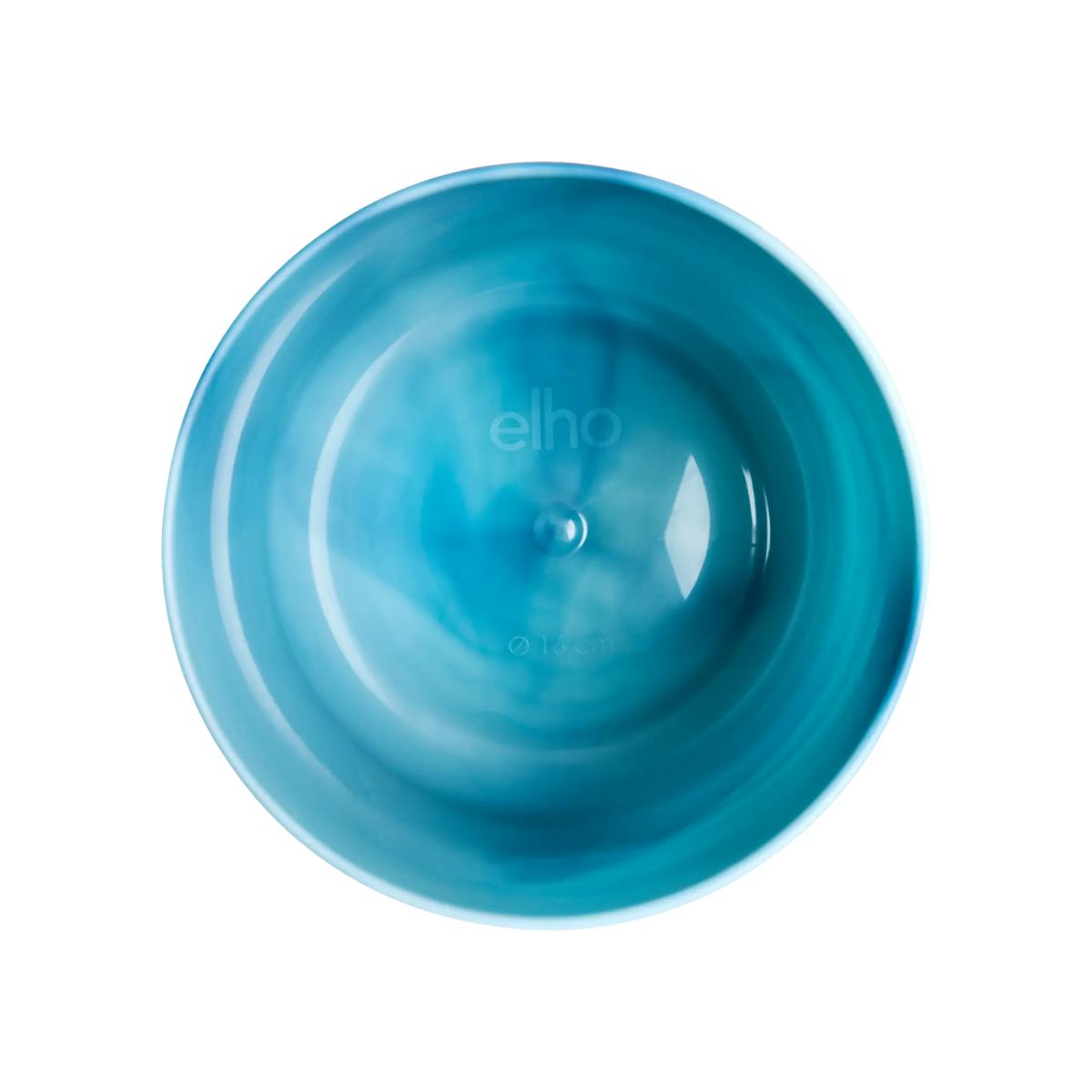 Macetero reciclado Ocean Round Elho azul atlántico 22 cm