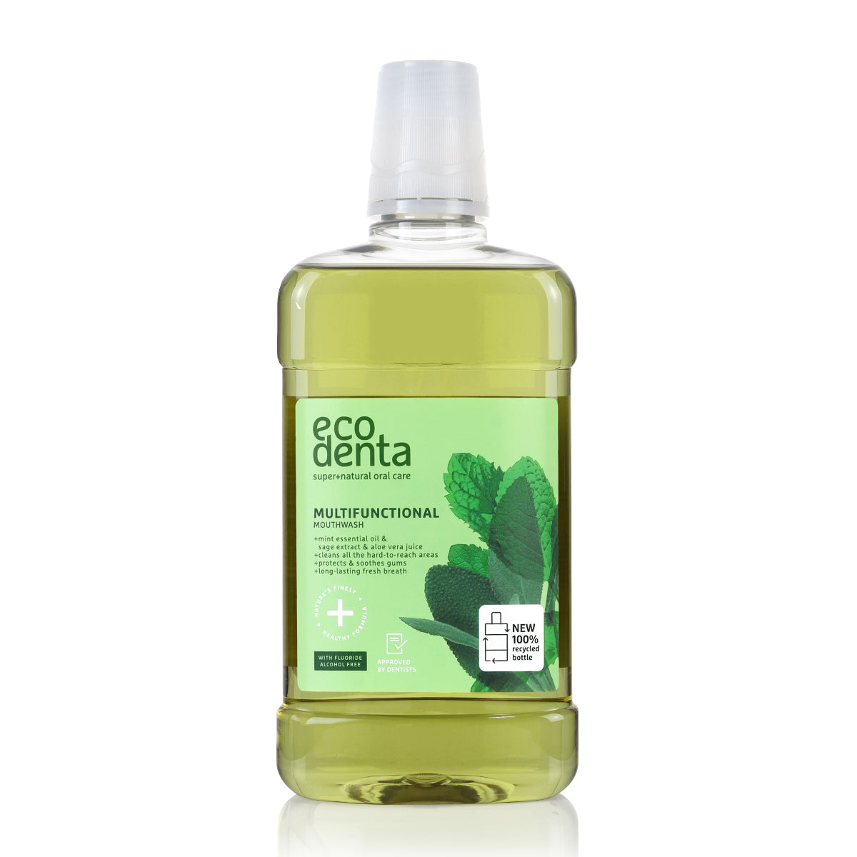 Bain de bouche multifonction Menthe et Sauge EcoDenta 500 ml
