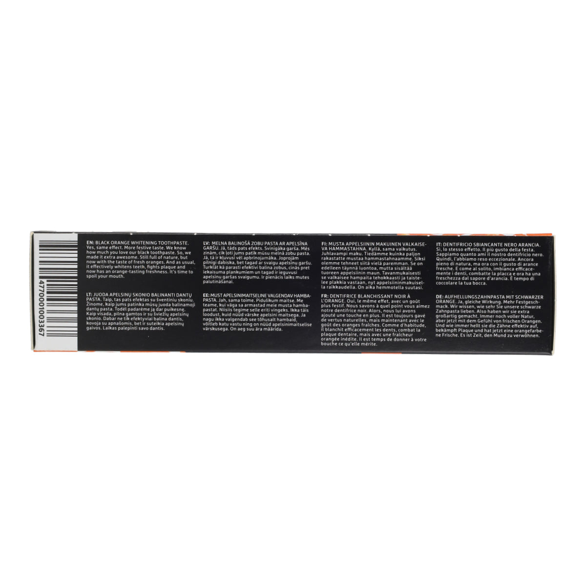 Dentifrice Noir Blanchissant saveur Orange EcoDenta 100 ml