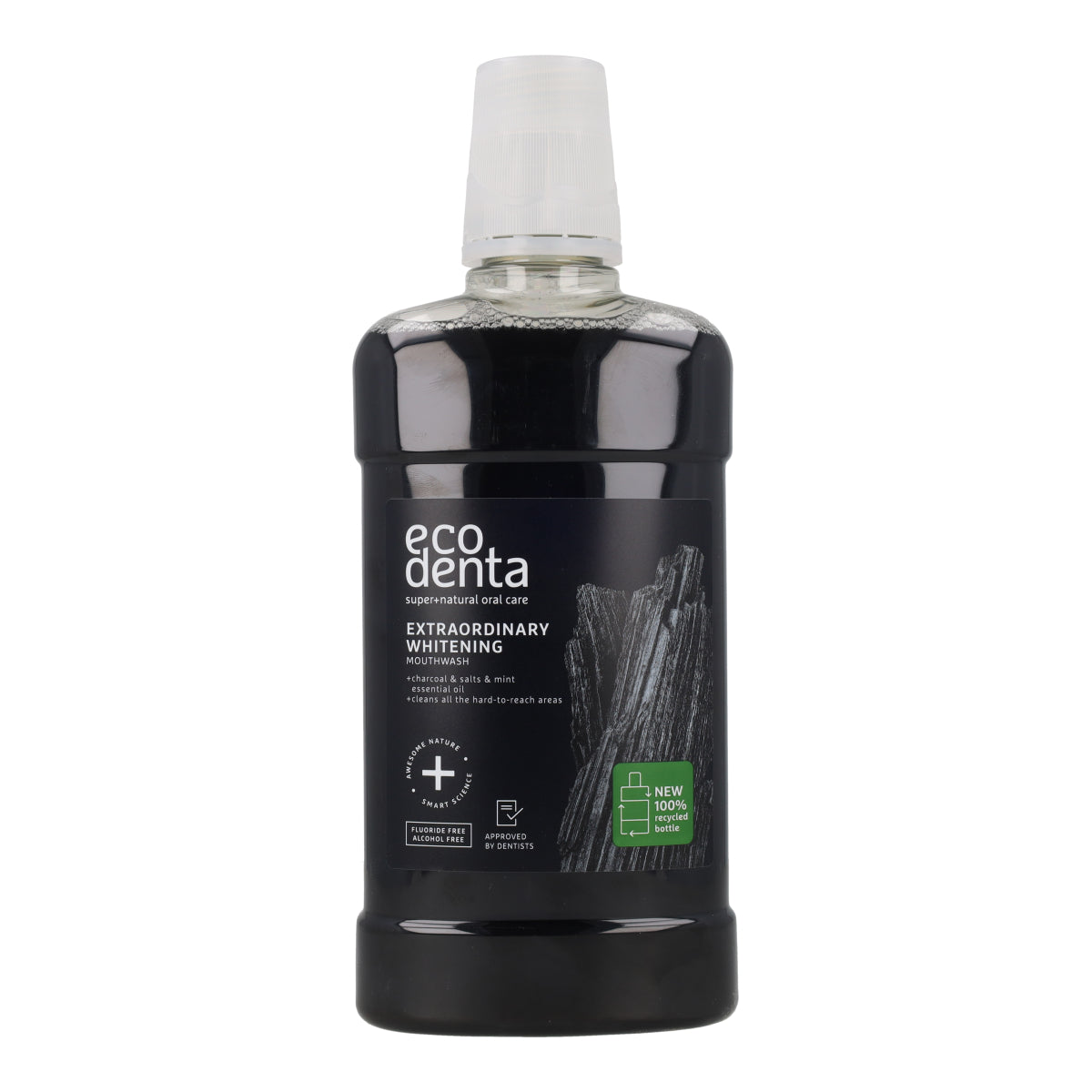 Bain de bouche blanchissant au charbon actif EcoDenta 500 ml