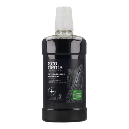 Bain de bouche blanchissant au charbon actif EcoDenta 500 ml