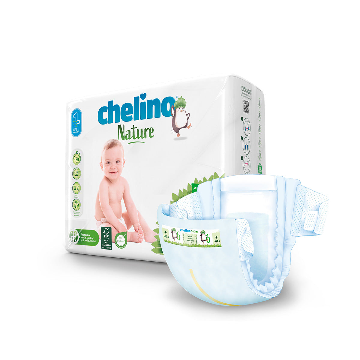 Pañales T6 17-28 kg Chelino Nature 27 unidades