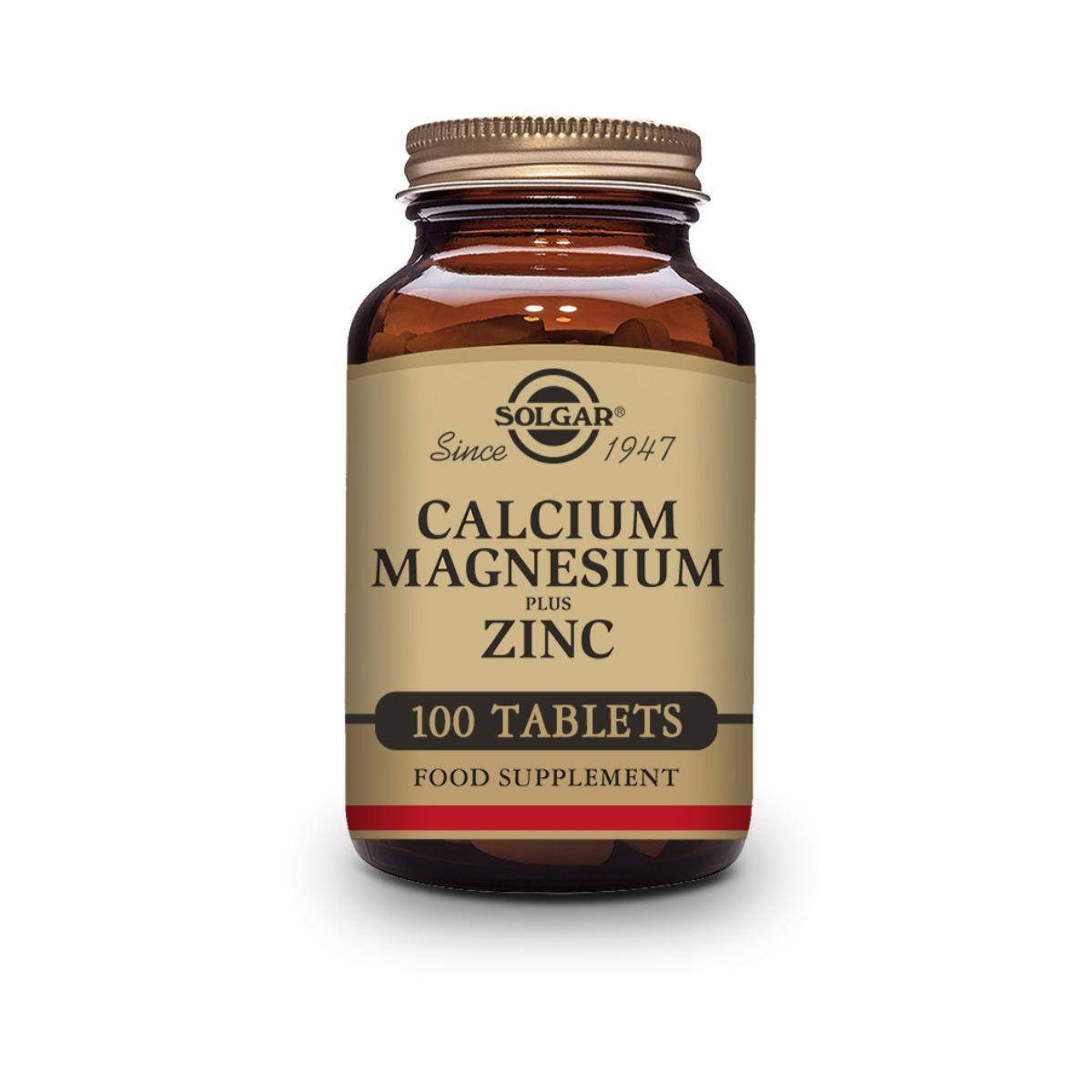Calcio y Magnesio con Zinc 100 comprimidos Solgar