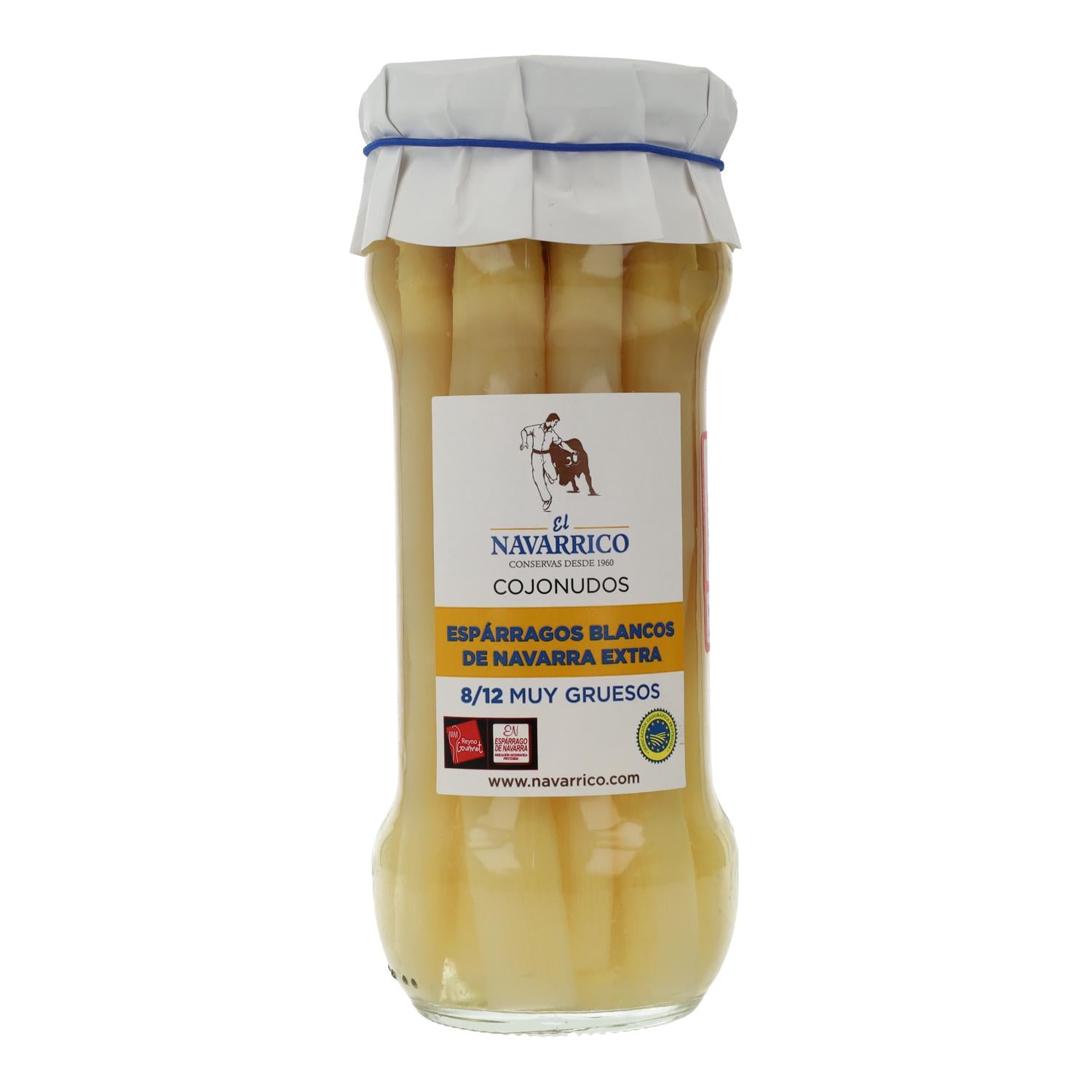 Espárragos de Navarra D.O. en frasco El Navarrico 370 ml 8/12
