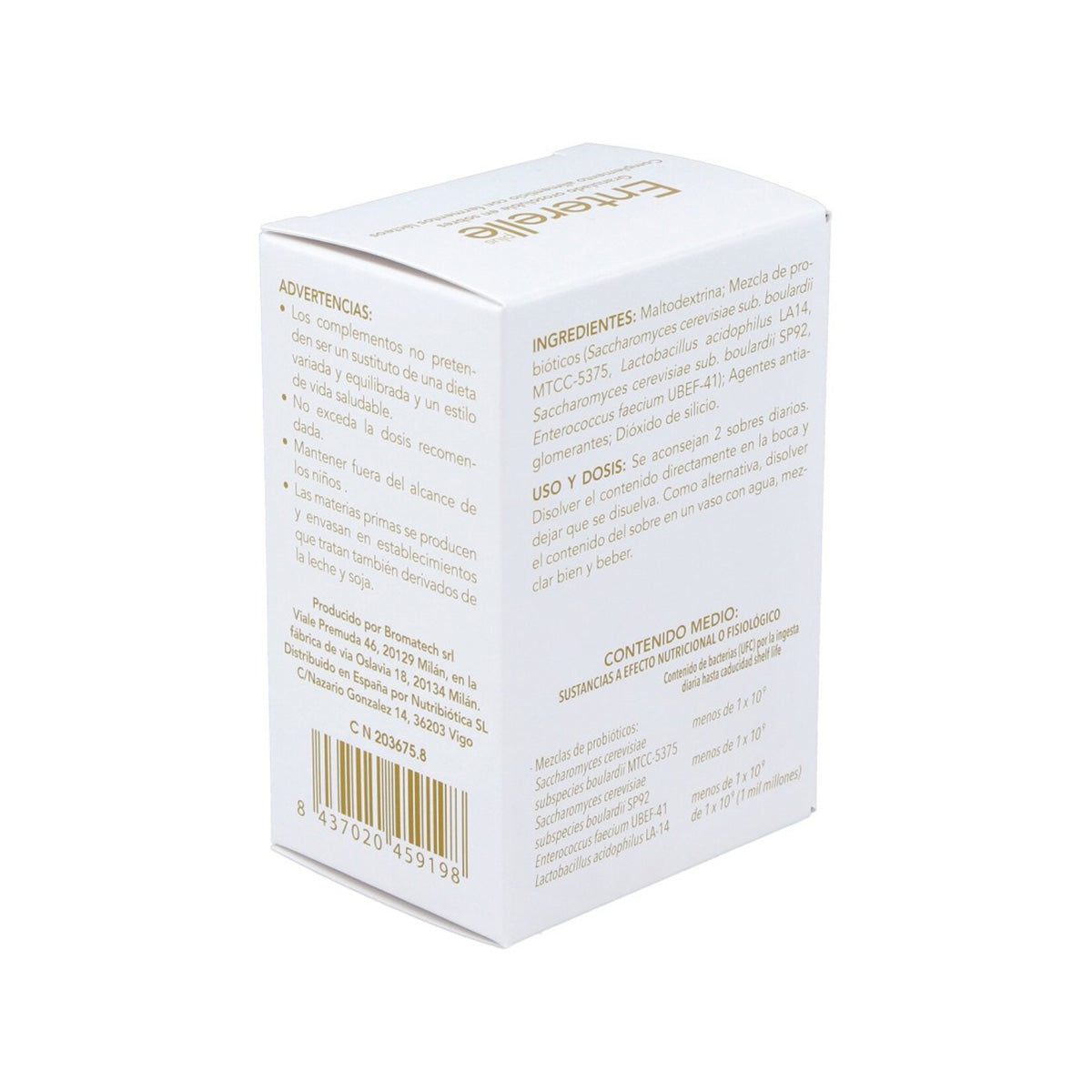 Enterelle plus probiótico Bromatech 24 cápsulas