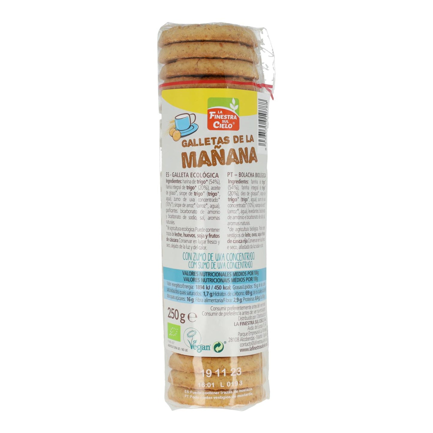 Galletas de la mañana "Buon Giorno" La Finestra Sul Cielo 250 g