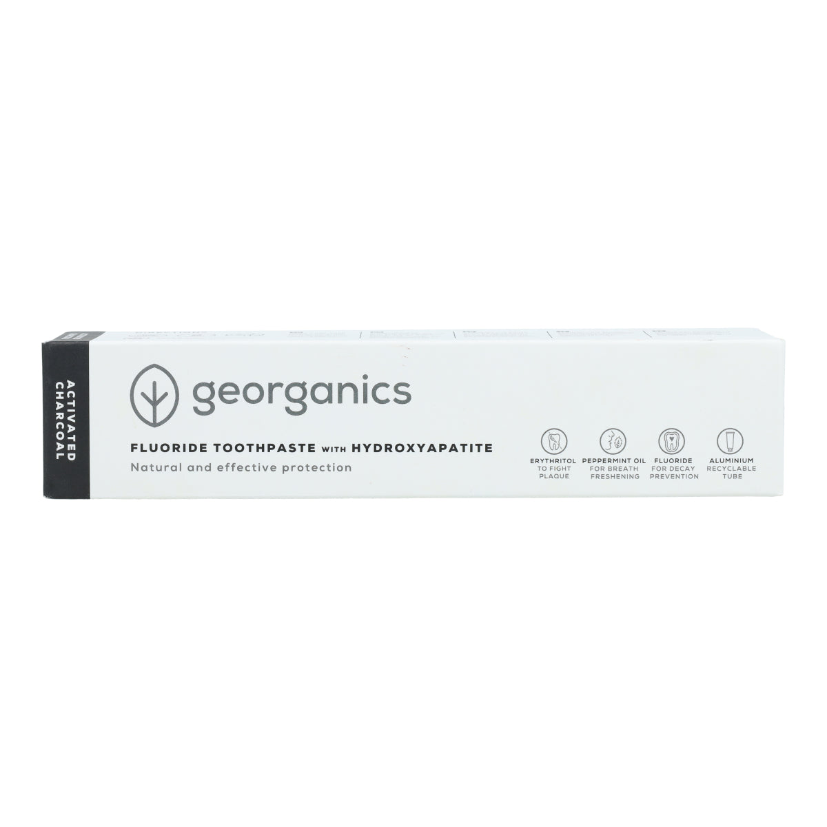 Pasta de dientes con Hidroxiapatita Carbón Activado con flúor Georganics 75 ml