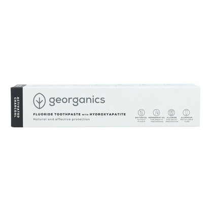 Pasta de dientes con Hidroxiapatita Carbón Activado con flúor Georganics 75 ml