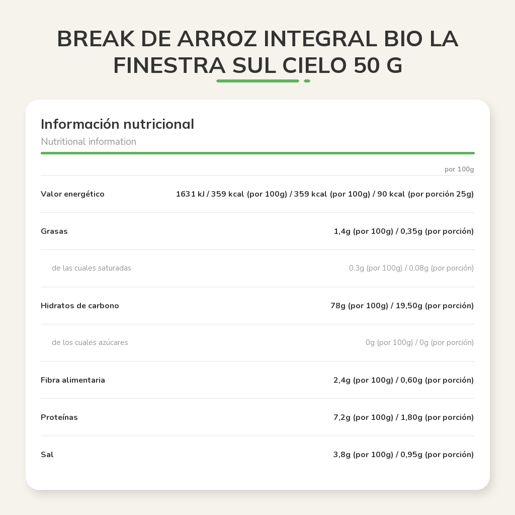 Información nutricional