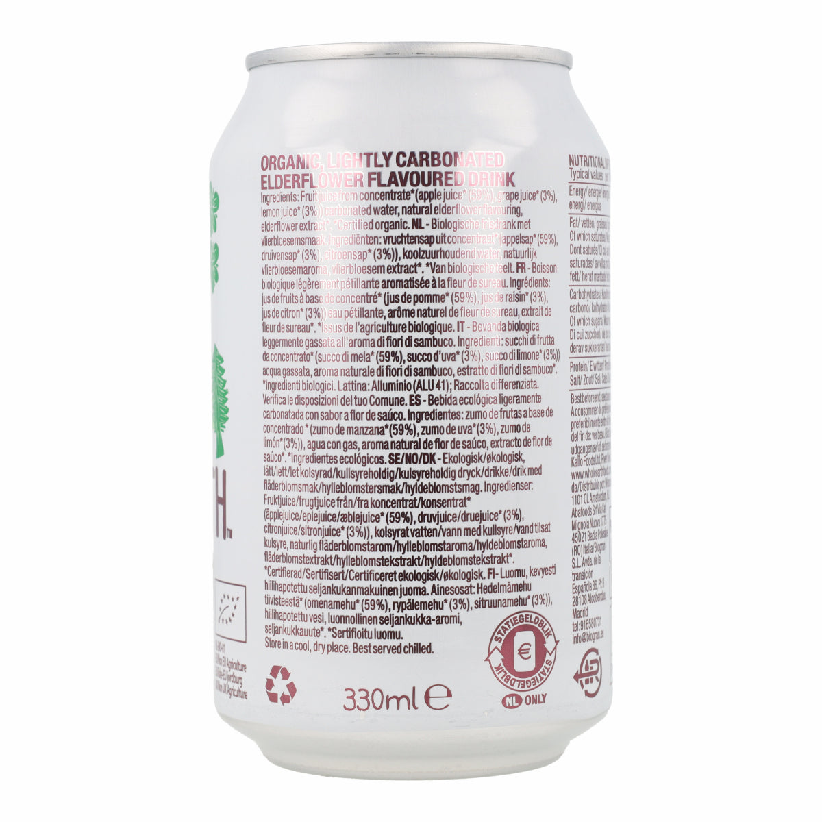 Boisson rafraîchissante bio Sauco Whole Earth 330 ml