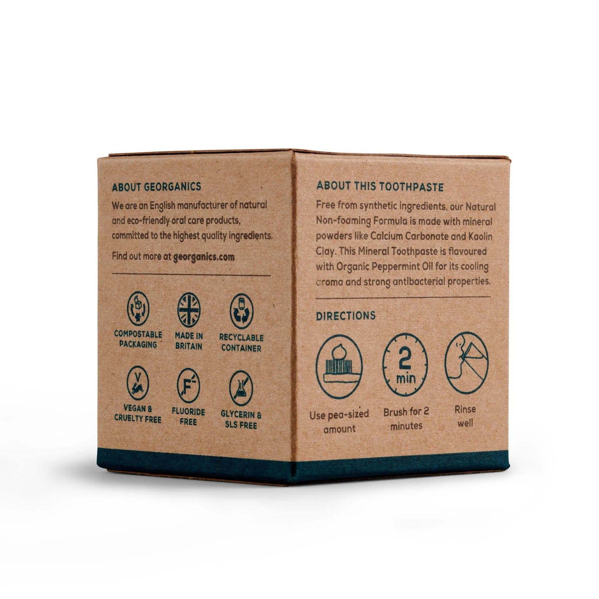 Dentífrico con Aceite de Coco Menta Georganics 60 ml