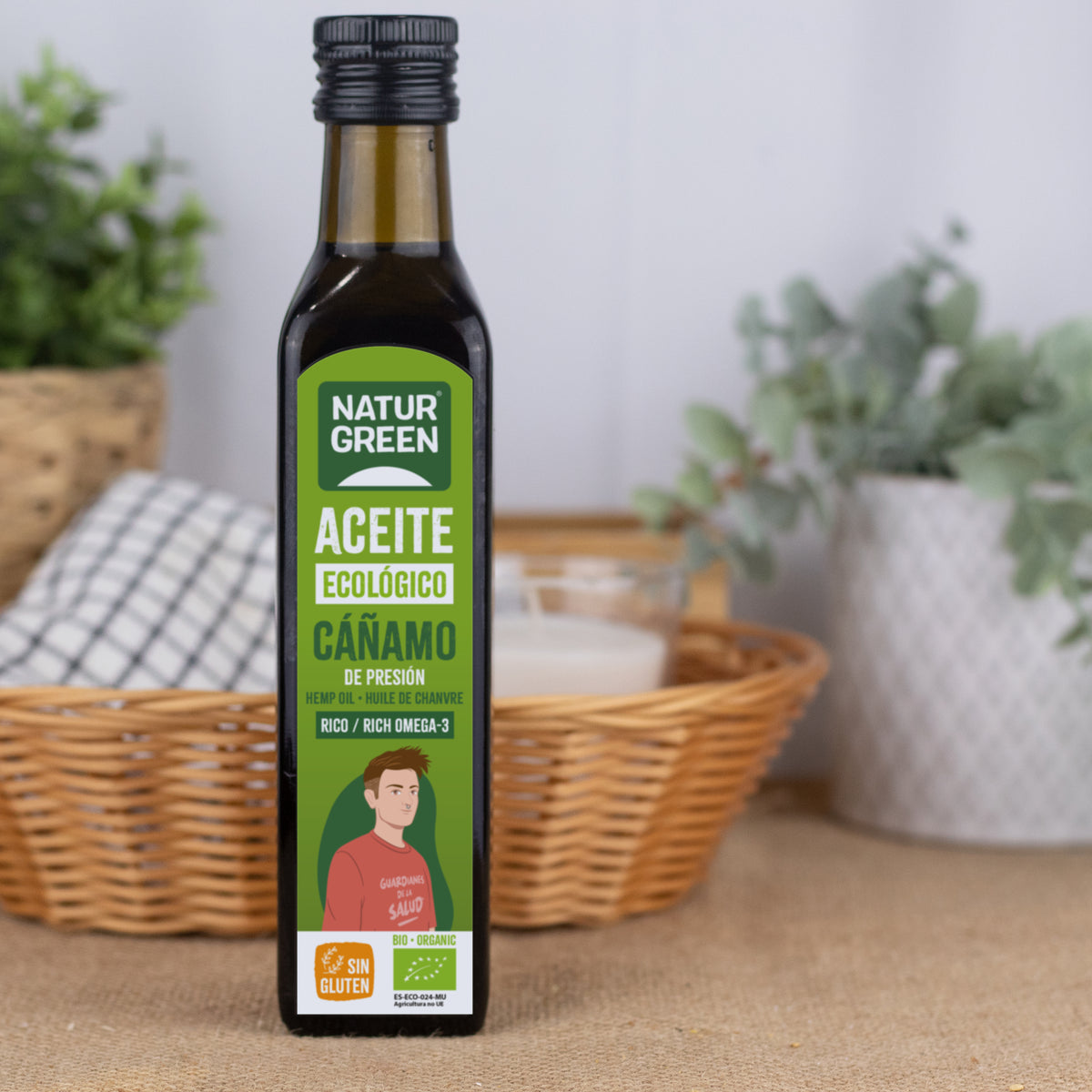 Huile de chanvre bio, NaturGreen 250 ml